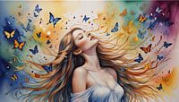 The girl with the butterflies