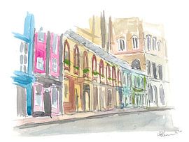 Edinburgh Scotland street scene with shops by Markus Bleichner