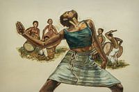 Afrikaans festival, dans met trommel