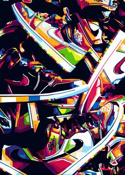 Sneakers im Pop-Art-Stil