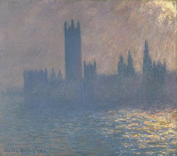 Parlamentsgebäude, Sonnenlichteffekt, Claude Monet