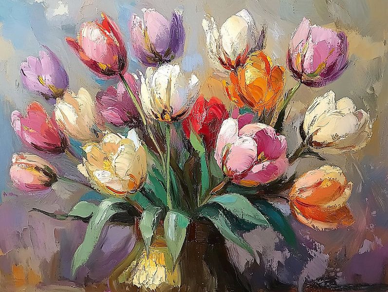 Tulip Explosion | Burst of Nature&#039;s Colors by Wonderful Art