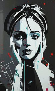 Vrouw in gedachten
