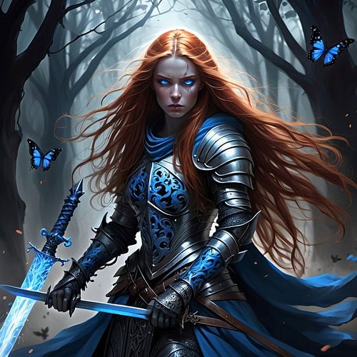 A KNIGHT OF DEATH IN CLINGING ARMOUR