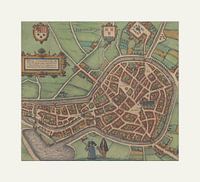 Oude plattegrond van Bergen op Zoom