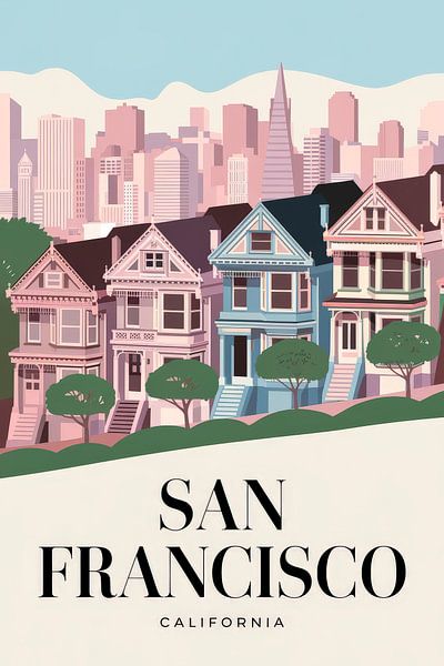San Francisco, Californie par Poster Art Shop