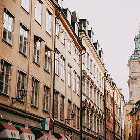 Stockholm Zweden straat in de herfst van sonja koning