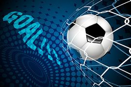 Fußball landet im Netz: ZIEL!!! von Henny Hagenaars