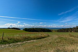 Groß Zicker, Blick zum Klein Zicker, den Zicker See und die Ostsee, Rügen