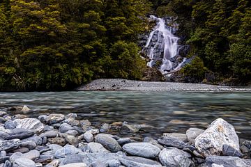 Waterval Nieuw Zeeland van Jurgen Buijsse
