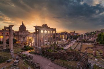 Roman Forum in Rome at sunrise by Dennis Donders