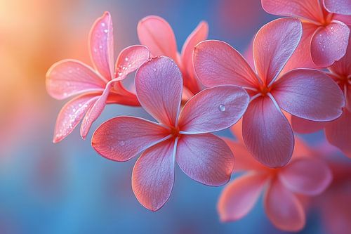 schilderachtige exotische bloemen achtergrond