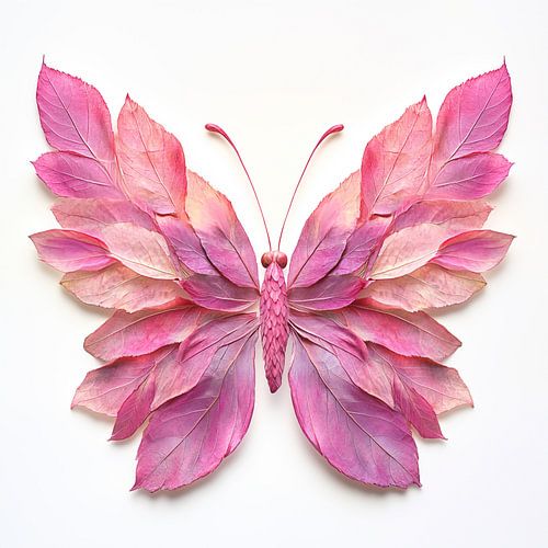 Vlinder van bloemblaadjes