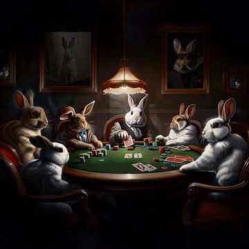 Konijnen spelen poker van TheXclusive Art