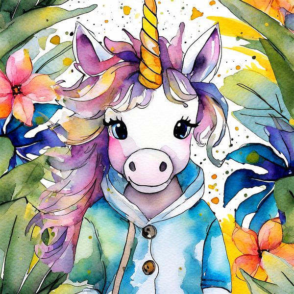 Regenbogen-Einhorn von Martin Mol