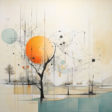 Bomen en planeten artistiek van TheXclusive Art