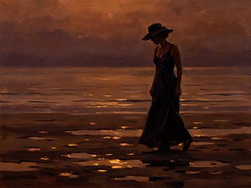 Solitary Walk by the Water