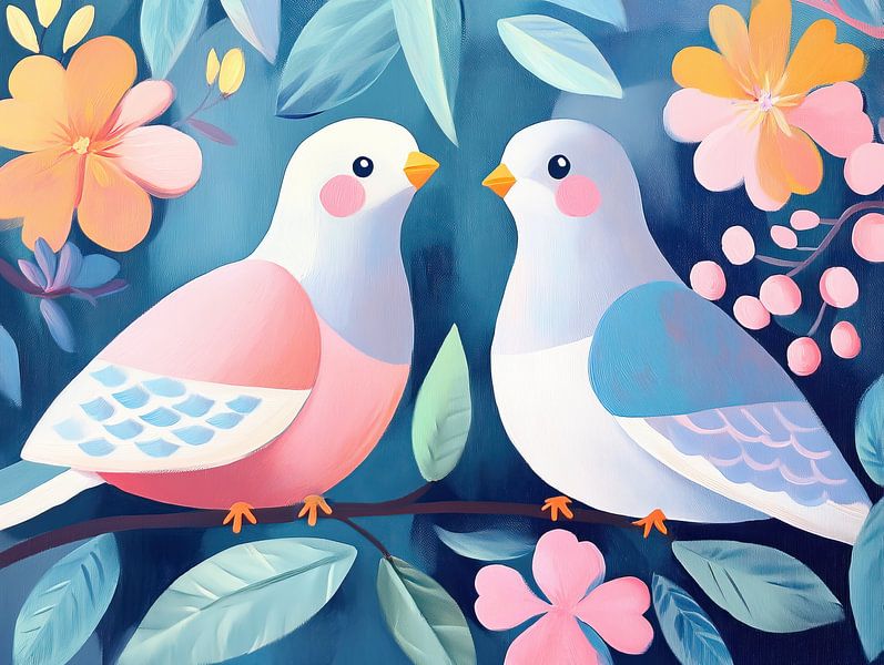 Garden Birds by Eye catching paintings