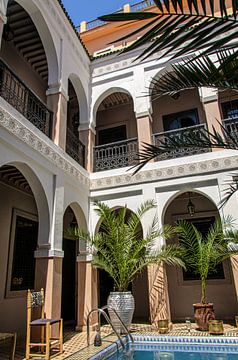 Riad courtyard in Marrakech by Dieter Walther