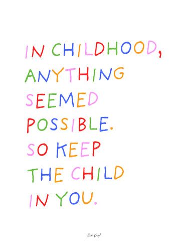 Houd het kind in jezelf