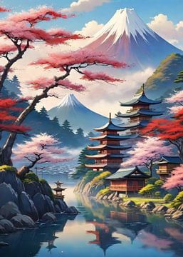 Schöne japanische Landschaft von Giandra Safaraz
