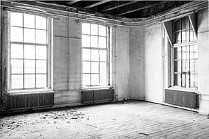 Abandoned school building interior