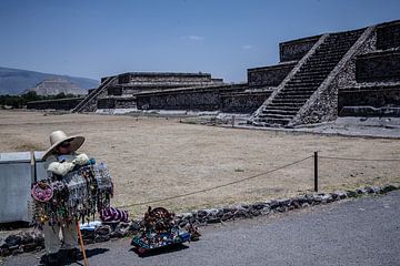 souvenirverkoper Teotihuacán nabij Mexico City