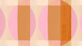 Mid Century Bauhaus Formen Rosa Pfirsich von FRESH Fine Art