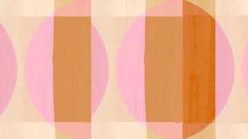 Mid Century Bauhaus Formes Rose Pêche sur FRESH Fine Art