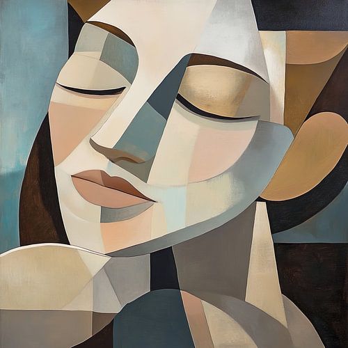 Portret in kubistische stijl