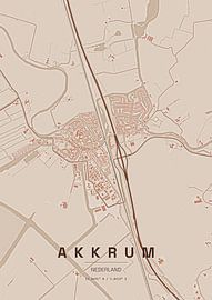 Stadtplan von Akkrum von Stef van Campen