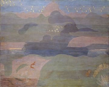 Starry Night boven Lake Walen, Otto Meyer-Amden