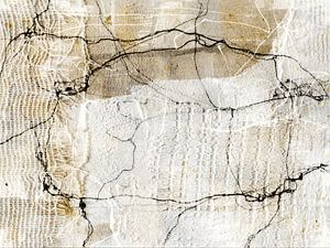 Abstraktes Wabi-Sabi-Kunstwerk mit organischen Linien