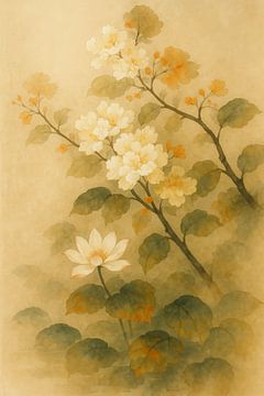 Elegantie in Oosterse Aquarel van But First Framing