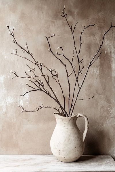 Branches in rustic clay vase by Imperial Art House