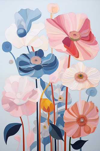 Bloemen in zachte kleuren