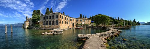 Grand panorama 3:1 Punta San Vigilio, Lac de Garde, Italie.