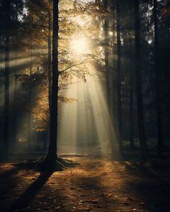 Sonnenaufgang im Wald