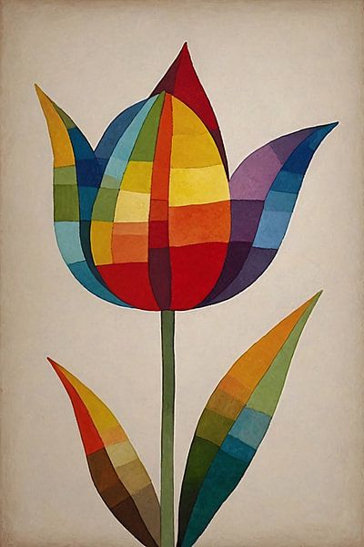 Portrait of a colourful tulip by Art & Soul Creations