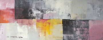 Moderne Abstractie | Sunset Spectrum Grid van Kunst Kriebels