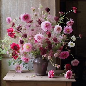 Rosa Blumen in einer Vase