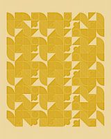 Geel abstract geïnspireerd door Piet Mondriaan