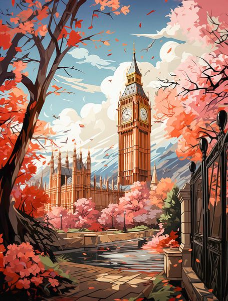 Big Ben in spring by Kees van den Burg