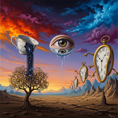 Surrealistisch droomlandschap - Drijvende eilanden van verbeelding