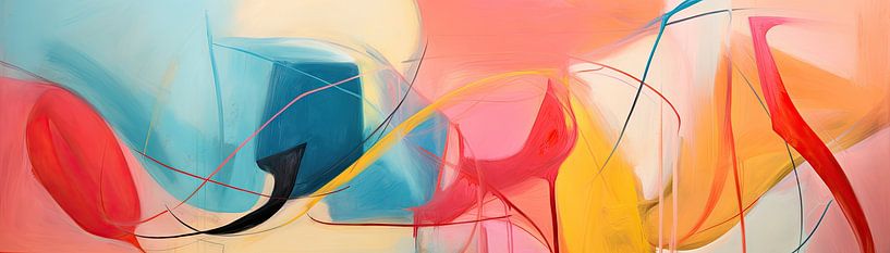 Kleurrijk 128927 van Abstract Schilderij