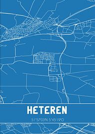 Blaupause | Karte | Heteren (Gelderland) von Ortsdrucke