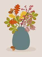 Vase mit Herbstzweigen