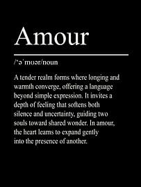 Amour Definition – Schwarz von WordsThatInspire