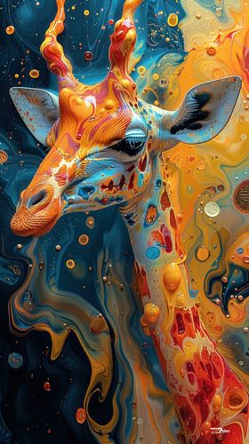 alcohol inkt - giraffe