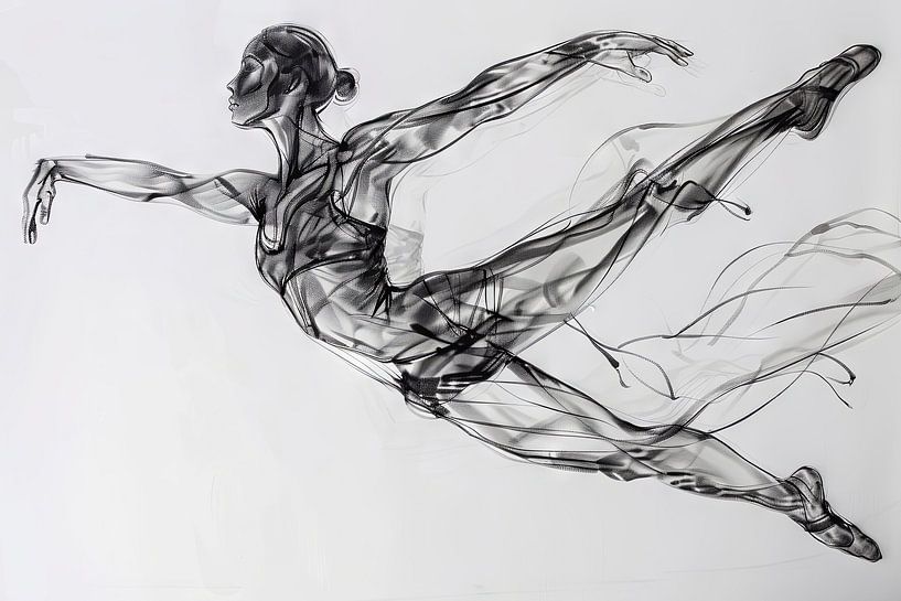 Ballerina Line Art von Poster Art Shop